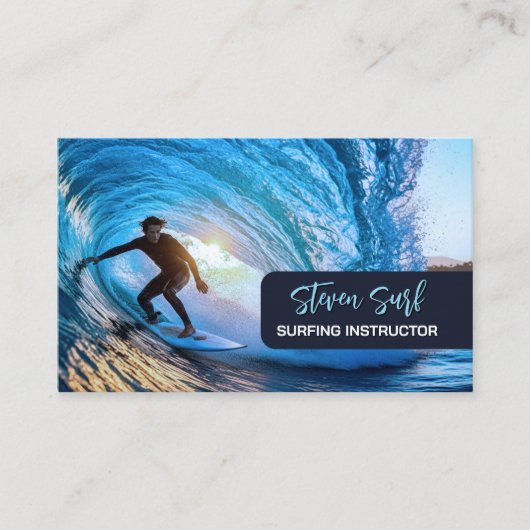 Carte De Visite Surfing Instructor  (Devant)