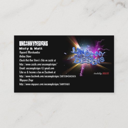 Carte de visite surnaturel d'original de (Devant)