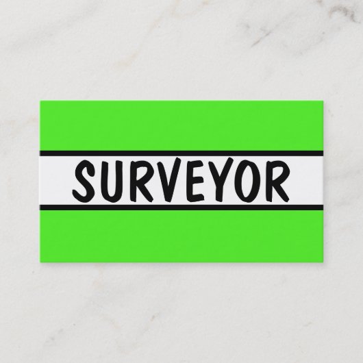 Carte De Visite Surveyor Neon Green (Devant)
