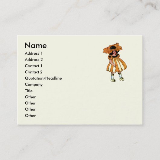 Carte De Visite Susan à l'oeil noir (Devant)