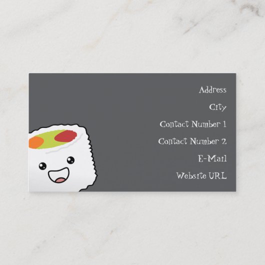 Carte de visite Sushi Bar (Dos)