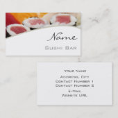 Carte de visite Sushi Bar (Devant / Derrière)