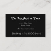 Carte De Visite Sushi  dinner (Dos)