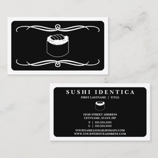 Carte De Visite sushi mod (Devant / Derrière)