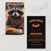 Carte De Visite sushi raccoon (Devant / Derrière)