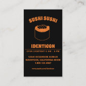 Carte De Visite sushi raccoon (Dos)