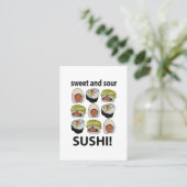 Carte De Visite Sushi sucré et sushi aigre (Debout devant)