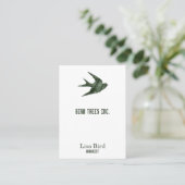 Carte De Visite Swallow (style Letterpress) (Debout devant)