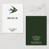 Carte De Visite Swallow (style Letterpress) (Devant / Derrière)