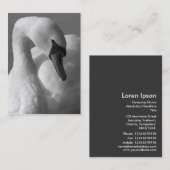 Carte De Visite Swan B&W (Devant / Derrière)