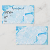 Carte De Visite Swanky Blue Fifties Art Motif classique (Devant / Derrière)