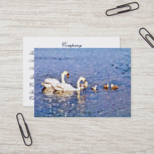 CARTE DE VISITE SWANS (Devant/Arrière en situation)