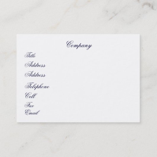 CARTE DE VISITE SWANS (Dos)