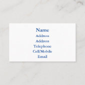 CARTE DE VISITE SWANS (Dos)