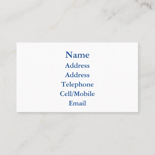 CARTE DE VISITE SWANS (Dos)