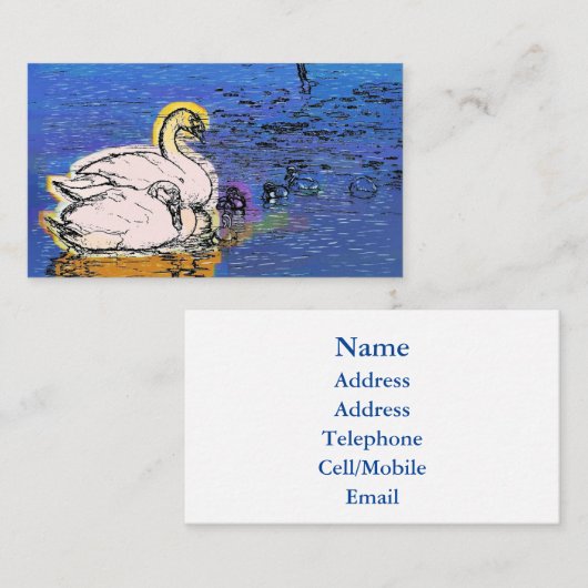 CARTE DE VISITE SWANS (Devant / Derrière)