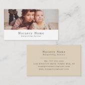 Carte De Visite Sweet Children, Babysitter, Garderie, Soins de jou (Devant / Derrière)