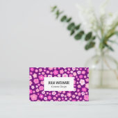 Carte De Visite Sweet Daisies Floral QR Code Social Media Chic (Debout devant)