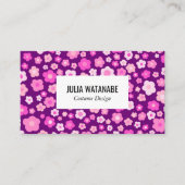 Carte De Visite Sweet Daisies Floral QR Code Social Media Chic (Devant)