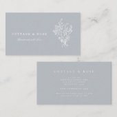 Carte De Visite Sweet Delicate Chalet Chalet Bouquet Floral Blanc (Devant / Derrière)