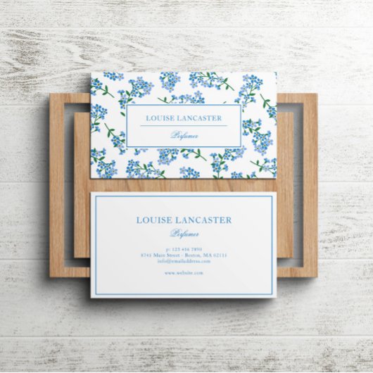 Carte De Visite Sweet Forget-Me-Not Motif