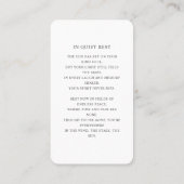 Carte De Visite Sweet Funeral Photo Sympathy  (Dos)