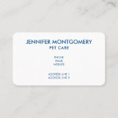 Carte De Visite Sweet Kitty Chat Dormir avec un grand coeur en arr (Dos)