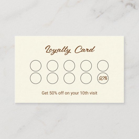Carte De Visite Sweet Little Bites Bakery Reward Loyalty Card (Dos)