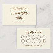 Carte De Visite Sweet Little Bites Bakery Reward Loyalty Card (Devant / Derrière)