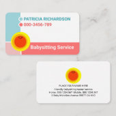 Carte De Visite Sweet Simple Pastel Babysitter Layers (Devant / Derrière)