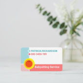 Carte De Visite Sweet Simple Pastel Babysitter Layers (Debout devant)