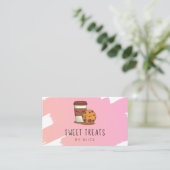 Carte De Visite Sweet Traitements Kawaii Café Boulangerie de biscu (Debout devant)