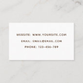 Carte De Visite Sweet Traitements Kawaii Café Boulangerie de biscu (Dos)