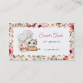 Carte De Visite Sweet Treats Bakery Chef Kitten (Devant)