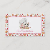 Carte De Visite Sweet Treats Bakery Chef Kitten (Devant)