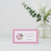 Carte De Visite Sweet Treats Bakery Pink (Debout devant)