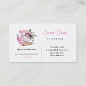 Carte De Visite Sweet Treats Bakery Pink (Dos)