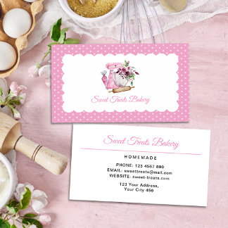 Carte De Visite Sweet Treats Bakery Pink