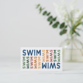 Carte De Visite Swim Cute Colorful (Debout devant)