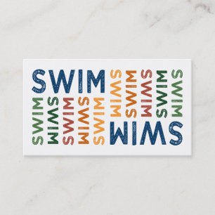 Carte De Visite Swim Cute Colorful