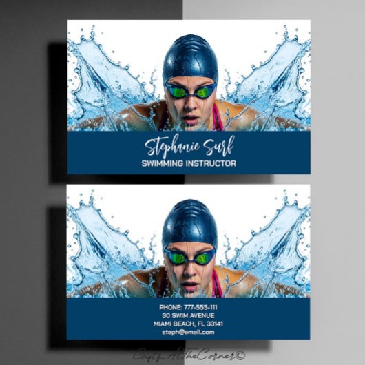 Carte De Visite Swimming Instructor