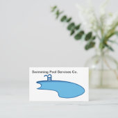 Carte De Visite Swimming Pool Modern Business Cards (Debout devant)