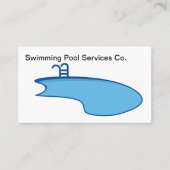 Carte De Visite Swimming Pool Modern Business Cards (Devant)