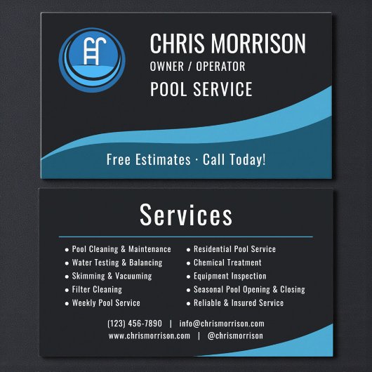 Carte De Visite Swimming Pool Service