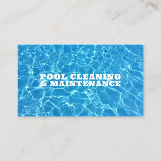 Carte De Visite Swimming Pool & Spa Cleaning Maintenance Service (Devant)