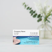 Carte De Visite Swimming Pool With Steps And Deck (Debout devant)