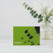 Carte De Visite Swings and Roundabouts v3 - Avocado Green (Debout devant)