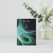 Carte De Visite SWIRL 2 MONOGRAM Noir vert gris vibrant (Debout devant)