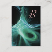 Carte De Visite SWIRL 2 MONOGRAM Noir vert gris vibrant (Dos)