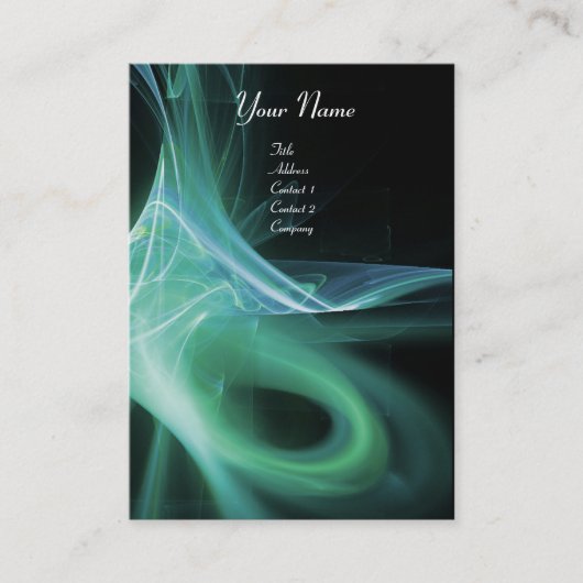Carte De Visite SWIRL 2 MONOGRAM Noir vert gris vibrant (Devant)